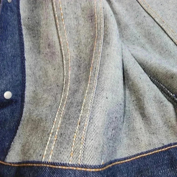 🔥 Vintage NWOT denim jacket from Sears and Roebucks.Minty and Raw. Size Large - Picture 4 of 12